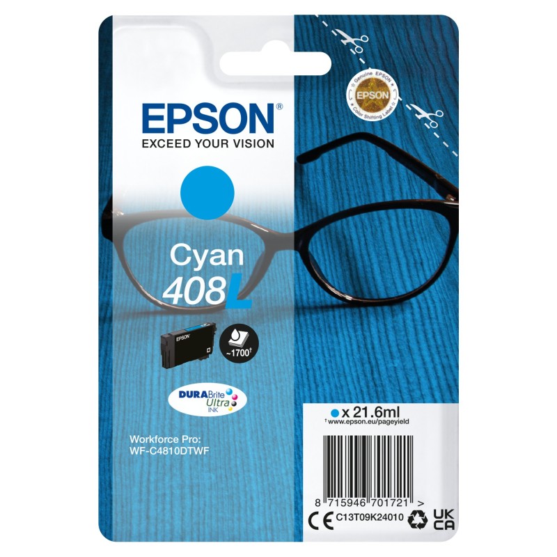 Epson 408L DURABrite Ultra ink cartridge 1 pc(s) Original High (XL) Yield Cyan